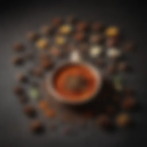 A vibrant display of Target Grove spices arranged artistically.
