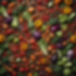 Colorful assortment of fresh vegetables
