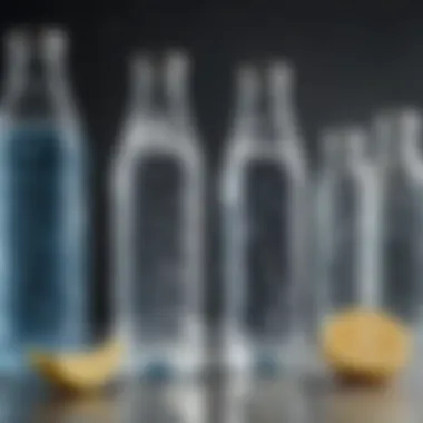 Hydration and Temperature's Role in Weight Management Hydration concept with water bottles at varying temperatures