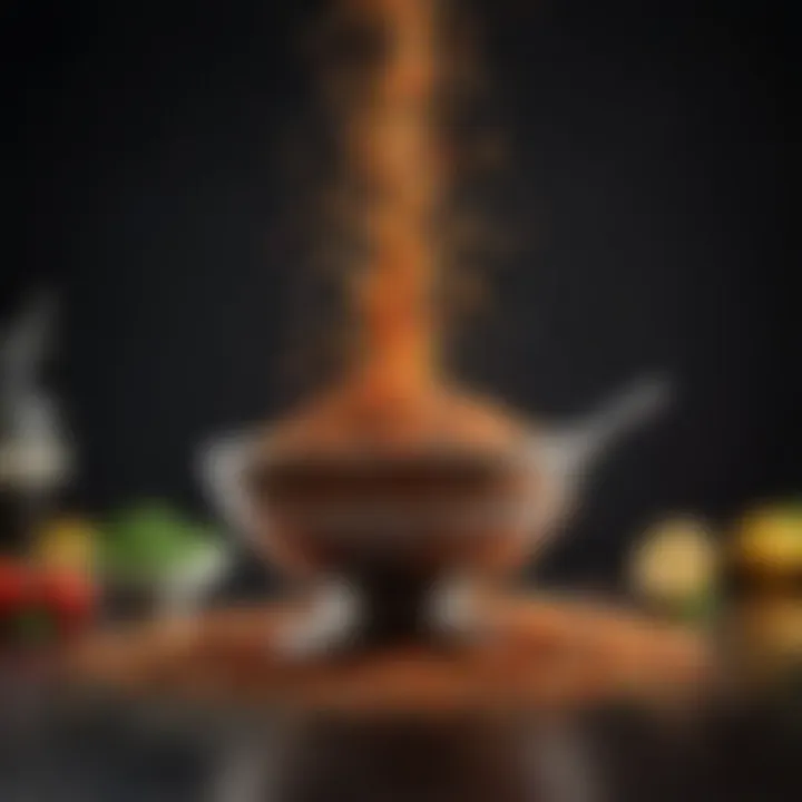 An artistic representation of flavor enhancement through the sieving process