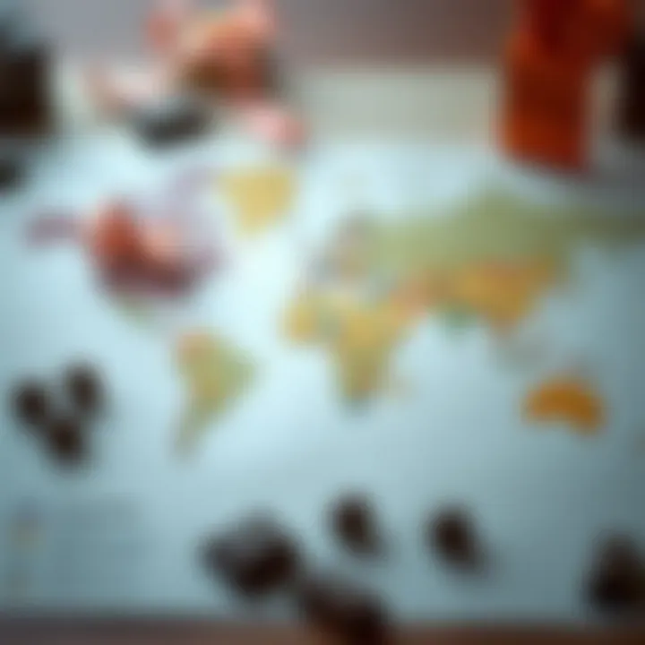 A map illustrating cultural gifting traditions involving chocolates.