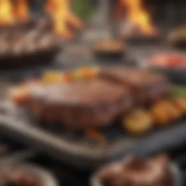 The Perfect Barbecue Experience A vibrant barbecue setting with sides complementing the steak.