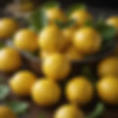 Fresh Harvested Lemons A vibrant display of freshly harvested lemons showcasing their natural beauty.