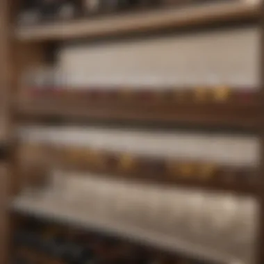 Care and Storage for Wine Glasses An organized display of wine glasses with care and storage tips