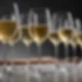 A collection of elegant white wine glasses showcasing various shapes