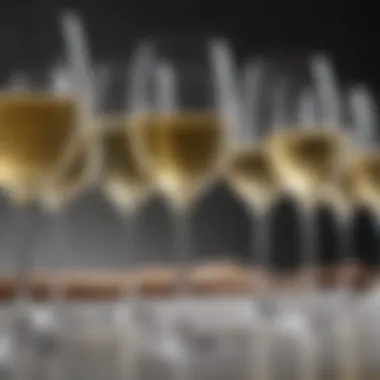 Diverse Designs of White Wine Glasses A collection of elegant white wine glasses showcasing various shapes