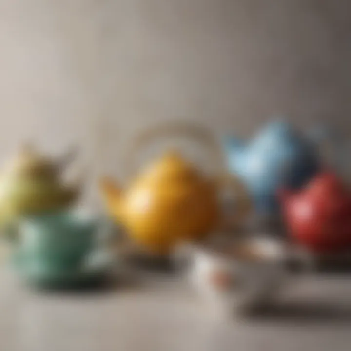 A diverse collection of teapots from various cultures