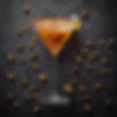 Close-up of the vibrant ingredients used in a Bees Knees cocktail