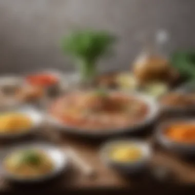 Dishes Featuring Mandoline-Sliced Ingredients An array of dishes prepared using mandoline-sliced ingredients