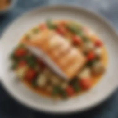 Delicious cod fish recipe served on a plate