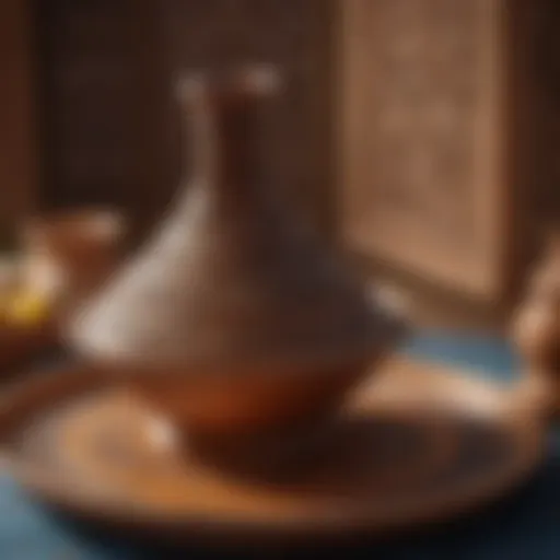 Traditional Moroccan tagine showcasing intricate pottery design