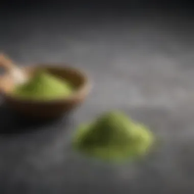 Matcha powder used in various culinary dishes