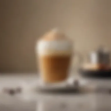 Rich Crema of Espresso Macchiato A beautifully crafted espresso macchiato with rich crema