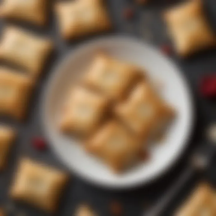 A beautifully arranged plate of homemade toaster pastries.