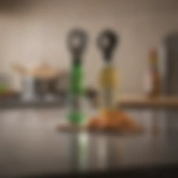 Stylish pop bottle openers displayed in a contemporary kitchen.