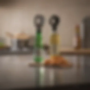 Stylish Bottle Openers in a Modern Kitchen Stylish pop bottle openers displayed in a contemporary kitchen.