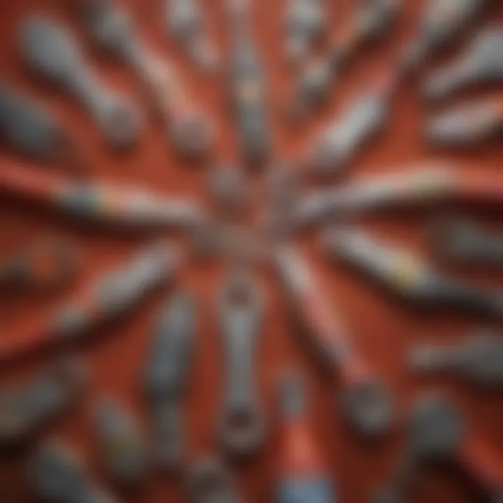 Artistic representation of various bottle openers from different cultures.