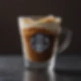 A vibrant glass filled with the Shaken Espresso, showcasing its rich colors and creamy texture