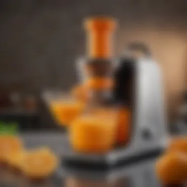 Variety of glass orange juicers displayed together