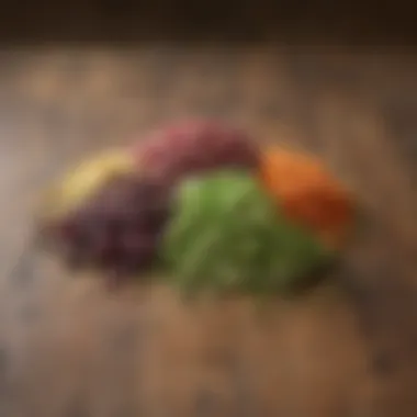 Variety of Colorful Sprouts A variety of colorful sprouts on a wooden table