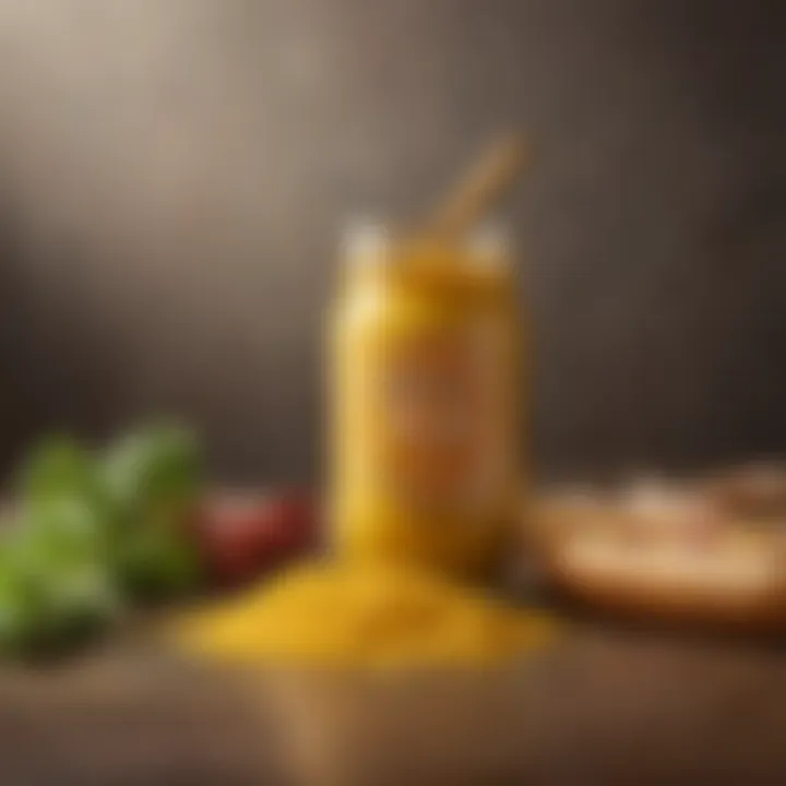 An artistic arrangement of different mustard varieties