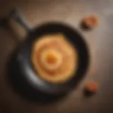 Elegant design of a modern pancake frypan showcasing its non-stick surface