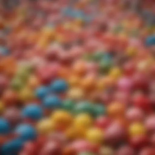 A vibrant display of assorted candies showcasing variety and color.