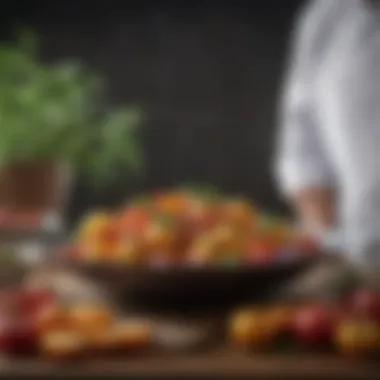 Culinary Delights from Seasonal Choices A chef's selection of vibrant seasonal produce ready for culinary use