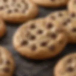 A delectable chocolate chip cookie freshly baked