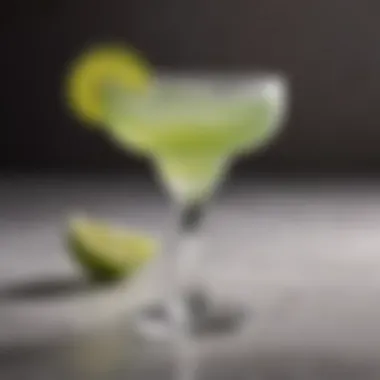 The Art of the Margarita Glass A beautifully crafted margarita glass showcasing the drink's vibrant color