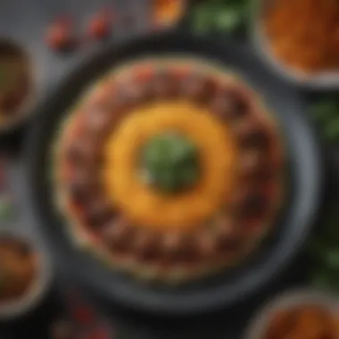 Artistry in Vegan Persian Presentation Artfully plated vegan Persian dish