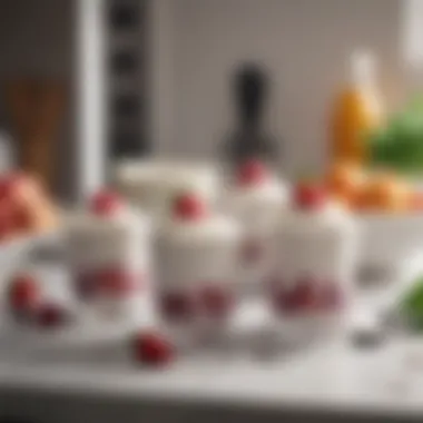 Modern Applications of Yogurt Pots A contemporary kitchen featuring yogurt pots in use