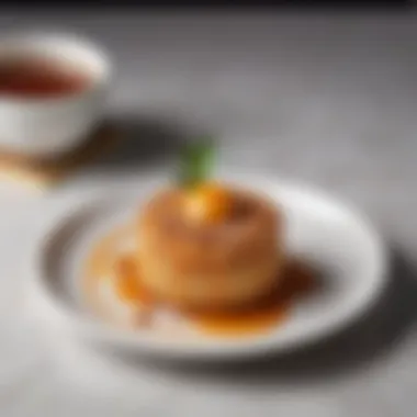 Elegant Air Fried Dessert A beautifully plated air fried dessert, elegant and inviting.