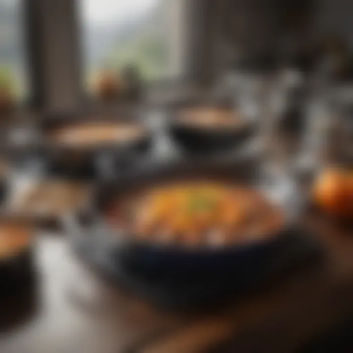 An elegant arrangement of various cookware brands highlighting their unique designs.