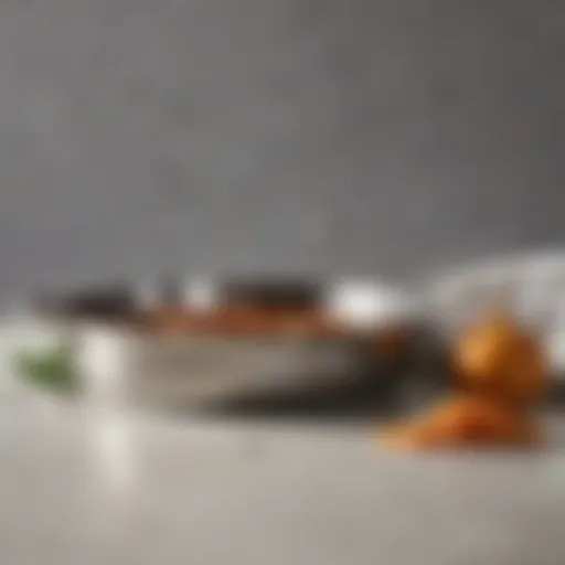 A detailed view of premium cookware materials showcasing stainless steel and cast iron.