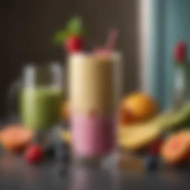 Aesthetic Presentation of a Delicious Smoothie A beautifully presented smoothie in a glass