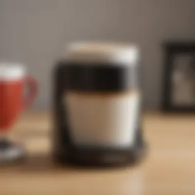 Battery-Operated Coffee Mug Warmer on Desk Elegant battery-operated coffee mug warmer on a desk