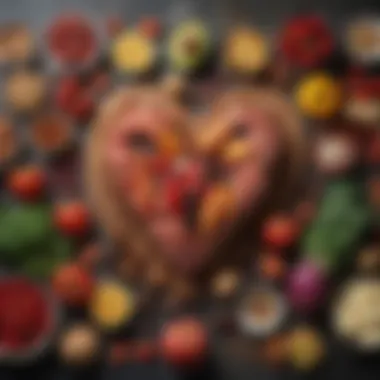 Exploring Heart-Healthy Foods A vibrant assortment of heart-healthy foods