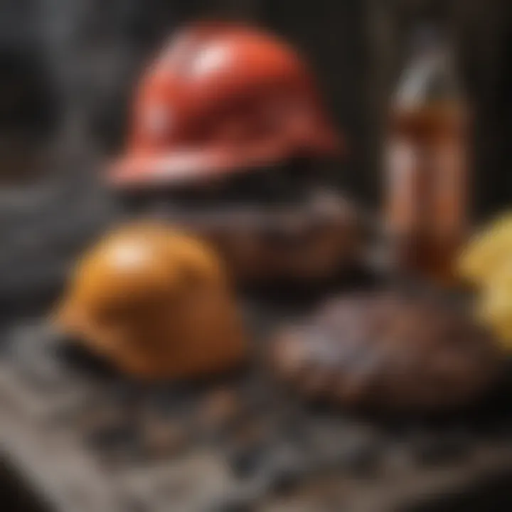 Safety gear and precautions for BBQ cleaning illustrated