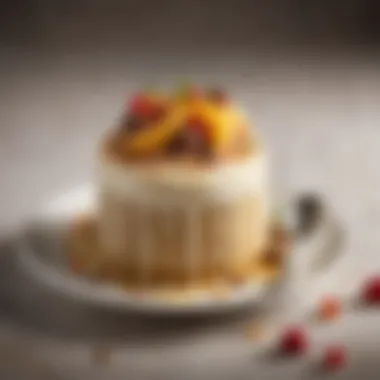 The Indulgent Texture of HMR Pudding A close-up view of the rich, creamy texture of HMR pudding