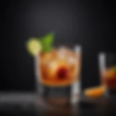 Stylish Lite Alcohol Cocktail A beautifully styled cocktail featuring a lite alcohol base, garnished creatively.
