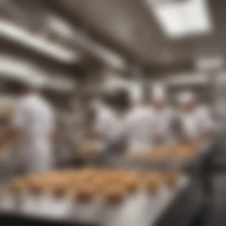 An organized McDonald's kitchen during peak lunch service