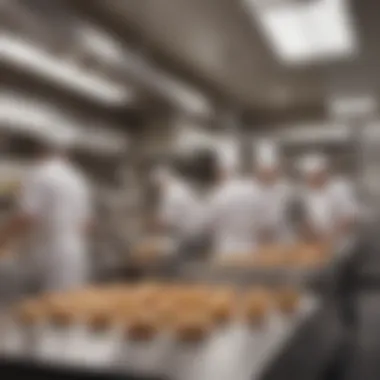 Efficiency in Action: McDonald's Peak Service An organized McDonald's kitchen during peak lunch service
