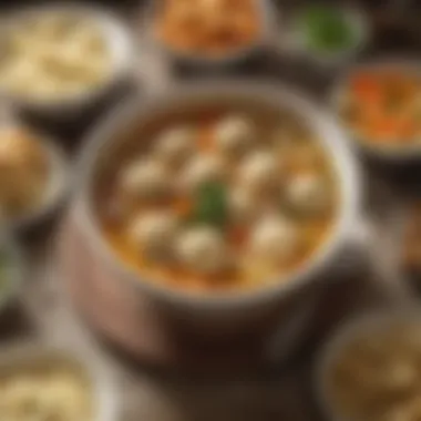 Cultural Significance of Matzo Ball Soup Historic Jewish community gathering over matzo ball soup