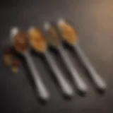 An elegant collection of splendid spoons showcasing intricate designs