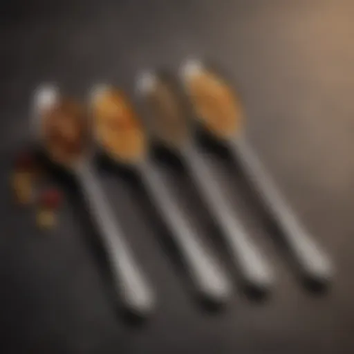 An elegant collection of splendid spoons showcasing intricate designs