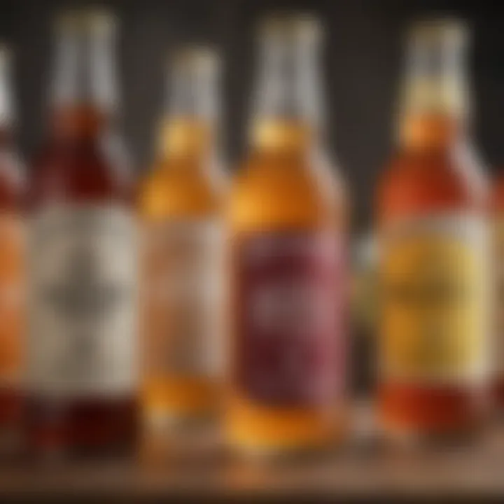 Informational chart displaying alcohol levels in different kombucha brands