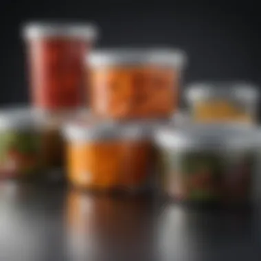 A comparison of different materials used for food containers, including plastic and metal.