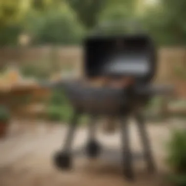 Budget-friendly grill in a backyard setting