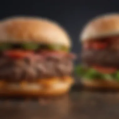 Nutrition Comparison: Traditional Meat vs Impossible Burger An infographic comparing traditional meat and the Impossible Burger in terms of nutrition.